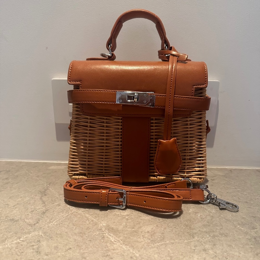 Brown Wicker Bag